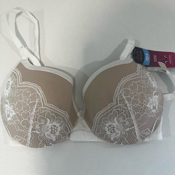 NWT Maidenform Wonderbra Push Up & In White Nude Size 34D - Picture 2 of 7